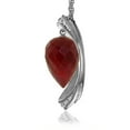 thumbnail image 2 of Galaxy Gold 14K White Gold 13.1 Carat Natural Diamonds and Briolette Pointy Drop Dyed Ruby Necklace - July Birthstone - Passion & Protection - 16" to 24" - Fine Jewelry for Women, 2 of 3