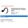 thumbnail image 2 of Windshield Wiper Switch Connector - Compatible with 1989 - 1994 Nissan 240SX 1990 1991 1992 1993, 2 of 2