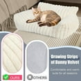 thumbnail image 4 of Cute Cat Couch Bed for Indoor Cats, Fluffy Pet Cat Sofa with Premium Soft Corduroy Fleece, Cute Small Dog Beds for Small Dogs, Fuzzy Puppy Chair with Removable Washable Cover (30x20x10,Cream), 4 of 14