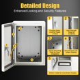 thumbnail image 6 of Luku NEMA Steel Enclosure, 12x8x6 NEMA 4X Steel Electrical Box, IP66 Waterproof & Dustproof, Electrical Junction Box for Outdoor/Indoor, with Mounting Plate, 6 of 7