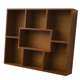 thumbnail image 3 of Estantería de pared de siete compartimentos, resistente, de madera, organizadora de almacenamiento, estante de exhibición duradero. Pequeño, 3 of 9