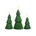 thumbnail image 2 of Fan Shaped Christmas Tree LED Flameless Candle Festive Ribbed Design Holiday Decor LED Candle Light For Mantel Table & Home Christmas Ornaments, 2 of 6