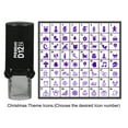 thumbnail image 4 of Printtoo Personalized&nbsp;Christmas Theme Icons&nbsp;Round Rubber Stamp Self Inking Stamper 12 mm-Black, 4 of 7