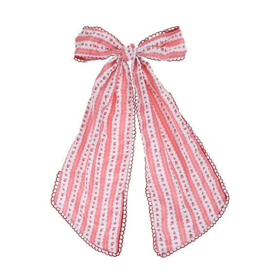 Way to Celebrate Valentine's Day Striped Hair Bow