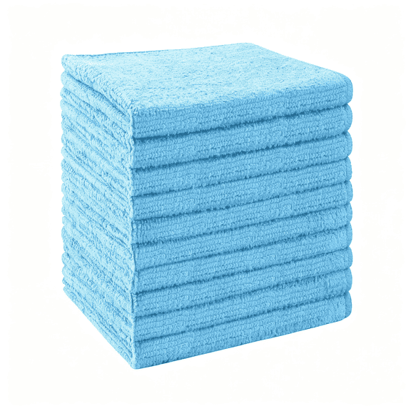 ACDANC Washcloths Bulk - 10 Pack - Face Towels (12" X 12"),Highly Soft Wash Cloths and Hand Towels,Fast Drying Multi-Purpose Microfiber Cleansing Cloths for Bathroom,Hotel,Spa,And Salon - Blue