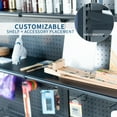 thumbnail image 3 of VIVO Black Freestanding Modular Pegboard System with 3 Tier Organization, 3 of 8