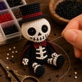 thumbnail image 6 of 3D Beaded Skeleton DIY Kit, Cute Skeleton Bead Craft Set, Beginner Friendly Halloween Beading Set with Instruction, Handmade Skeleton Figurine Making Kit for Home Decor, 6 of 8