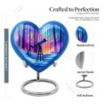 thumbnail image 2 of MUKTIVE Telescope Cremation Urns for Human Ashes Adult Men, Aqua Blue Couple Combo Cremation Urn, Large Memorial Urns for Adult Female, Set of 5 Heart Creamins Ash Holder (1 Large, 4 Keepsake), 2 of 7