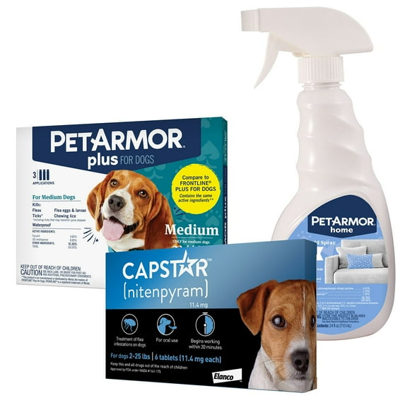 PetArmor Plus Capstar Flea & Tick Bundle for Medium Dogs, 3-Month Supply, 23-44 lbs.