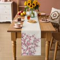 thumbnail image 2 of Spring Flowers Table Runner 72 Inches, Pink Cherry Blossom Branches Plants Beige Bed Runner Dresser Scarves Tabletop for Indoor Outdoor Parties/Ceremony/Banquet, 14" x 72", 2 of 9