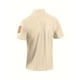 thumbnail image 5 of Mens Manga Corta Botón Abajo Camisas con Bolsillo, Color Sólido Botón de Cuello de Pie Blusa para el Ocio Y Casual, 5 of 9