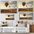 thumbnail image 4 of Designart "Scenic Views with Yellow Hot Air Balloons III" Hot Air Balloon Floater Framed Canvas Wall Art, 4 of 7