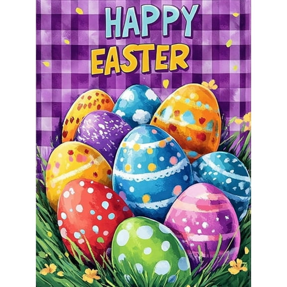 HsdsBebe Easter DIY Diamond Art Painting Kit, Decorated Eggs Art Craft Gem Painting Adult and Children DIY Full Round 5D Diamond Drill Kit