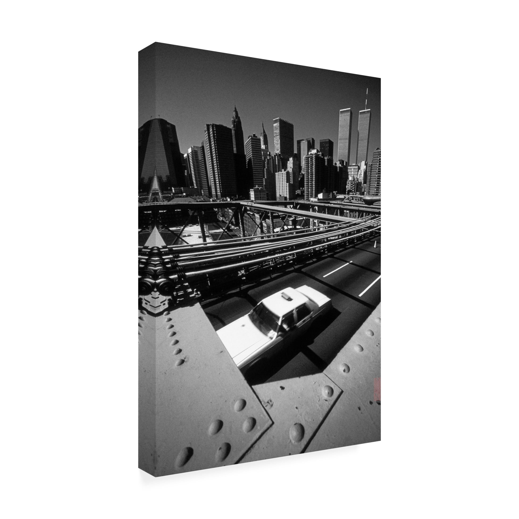 Canvas Wall Art - Dieter Matthes 'Brooklyn Bridge Ii From The Series Qmetropolisq ' Wall Art for Living Room, Bedroom, or Office D?cor by Trademark Fine Art - 22 x 32 Inches