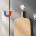 thumbnail image 4 of 2 ganchos magnéticos laterales para refrigerador, para almacenamiento, con adhesivos magnéticos, blancos, resistentes, para toallas y utensilios de cocina. Gancho magnético de plástico., 4 of 6