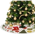 thumbnail image 3 of GZHJMY Christmas Tree Skirt Xmas Tree Skirts 48" Christmas Elements Background Christmas Tree Mat for Christmas Holiday Party Ornaments, 3 of 5
