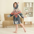 thumbnail image 4 of FORMRS Niños Bathrobe Unisex Hooded Robe Soft Plush Pajamas Sleepwear, Size 2-3T, Mountains at Dawn, 4 of 7