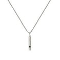 thumbnail image 2 of Foqnuq Blowable Whistle Necklace Pendant - Hip Hop Trend Jewelry - Long Stainless Steel Sweater Chain - Stress Relief Breathing Tool - Fashion Accessory, 2 of 7