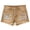 Khaki, variant on Zynoxe Women's Denim Shorts with Pockets Trendy High-Waisted Frayed Jean Shorts Straight-Leg Button Ladies Shorts S