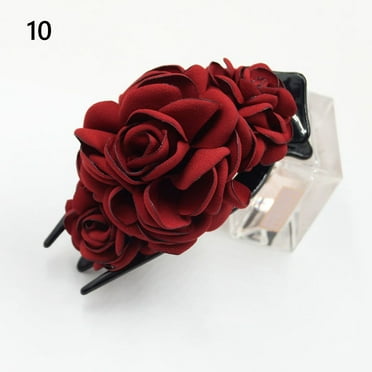 Fancy Fabric Flowers Elegant Hair Accessories Duckbill Hairclip Ladies Barrettes Women Hair Claw Clips Headwear 10
