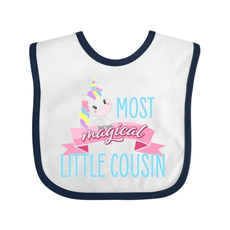 

Inktastic Most Magical Little Cousin- Cute Unicorn Gift Baby Girl Bib