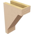 thumbnail image 5 of 4"W x 8"D x 12"H Classic Burlington Rough Cedar Woodgrain TimberThane Corbel, Primed Tan, 5 of 6
