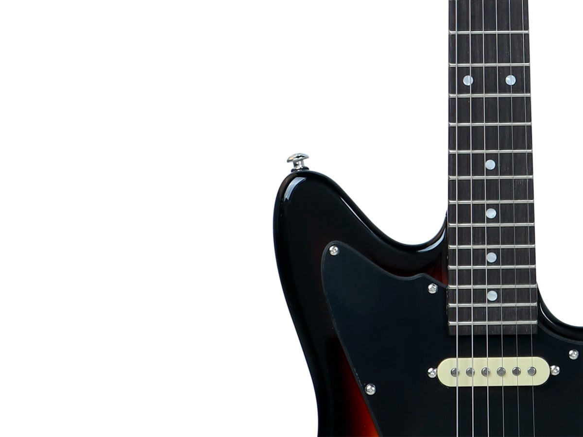 Monoprice Offset OS20 Classic Electric Guitar - Sunburst, With Gig Bag, Two Single Coils and a Humbucker - Indio Guitars