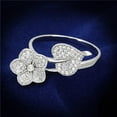 thumbnail image 1 of Women Rhodium 925 Sterling Silver Ring with AAA Grade CZ in Clear - Size 8, 1 of 1