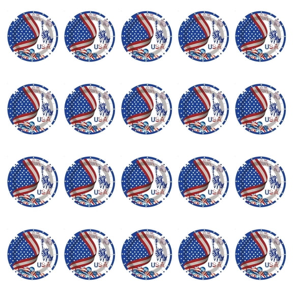 Independence Day Party Supplies, Paper Plates and Napkins ,American Flag Dinnerware Disposable Paper, Perfect for The Fourth Of July Table Plate A