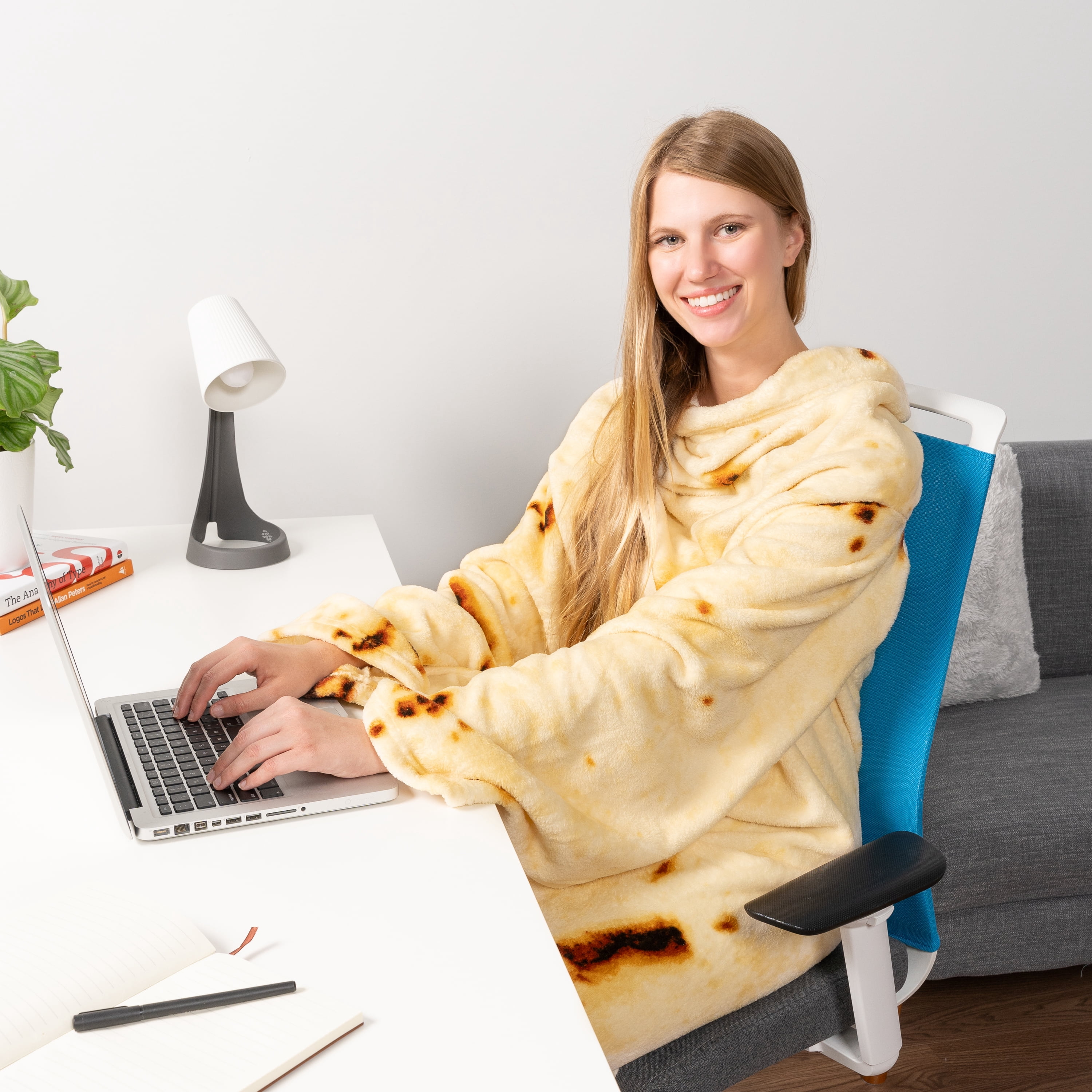 PAVILIA Burrito Fleece Wearable Blanket with Sleeves for Adults Women Men, Soft Warm Full Body Wrap Throw, Sweatshirt Pocket, Cozy Pullover Robe Blanket with Arm, Gifts for Christmas Mom Wife