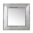 thumbnail image 2 of Filo 18 Inch Square Wall Accent Mirror, Raised Tray Edges, Mirrored Frame- Saltoro Sherpi, 2 of 6
