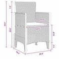 thumbnail image 2 of vidaXL Garden Chair 2 pcs White 53 x 49 x 85 cm PP, 2 of 6