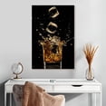 thumbnail image 2 of Elephant Stock Whiskey Ice Splash Wall Art - Vertical Canvas Wall Art - Dining Room Wall Decor - Food And Drink Canvas - Black And Orange Decor - 20" x 30", 2 of 6