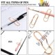 thumbnail image 5 of Clips de lápiz de metal de 20 piezas, clips de bolígrafo de oro rosa, portalápices portátil para cuadernos, diario TUNC Sencillez, 5 of 5