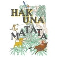 thumbnail image 2 of Boy's Lion King Hakuna Matata Colorful Oasis  Graphic Tee White X Small, 2 of 4