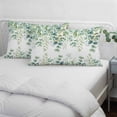 thumbnail image 4 of Sage Green Eucalyptus Leaves Throw Pillow Cover, Pillowcase Protectors with Zipper, Breathable Decorative Lumbar Pillow Case Cover, Spring Summer Botanical Pillow Shams for Couch Sofa 12x20Inch, 4 of 8