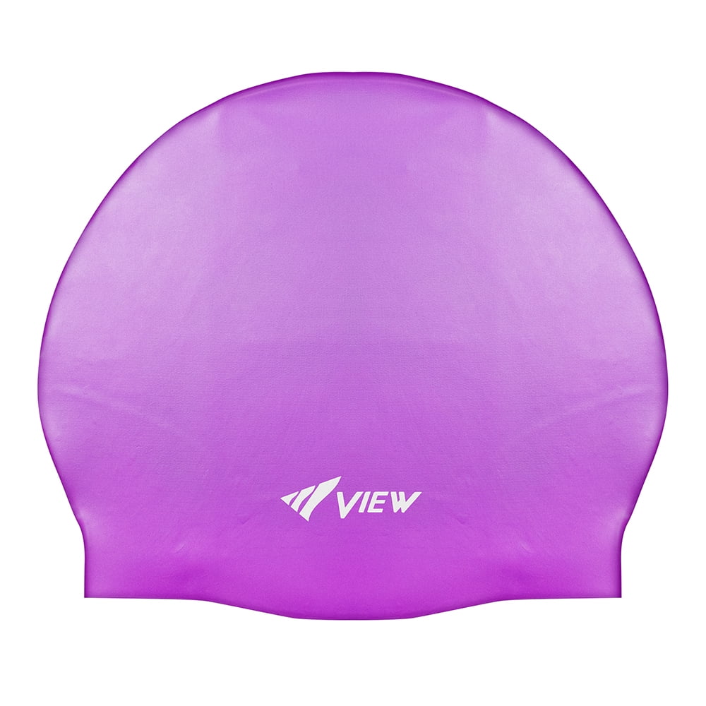 VIEW Swimming Gear Swim Cap Silicone Rubber, Lavender