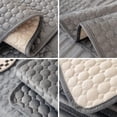 thumbnail image 5 of Nvzi Velvet Plush Non Slip Geometric Quilted Sectional Couch Covers for Kids, Pets-35.4*47.2inch,Grey, 5 of 5