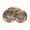 A003- C, variant on Round Table Placemats 14 Inch Diameter, Fall Table Decorations, Rustic Farmhouse Decor, Black and White Pumpkins, Printed with Orange Pumpkins, Sunflowers and Fall Leaves,