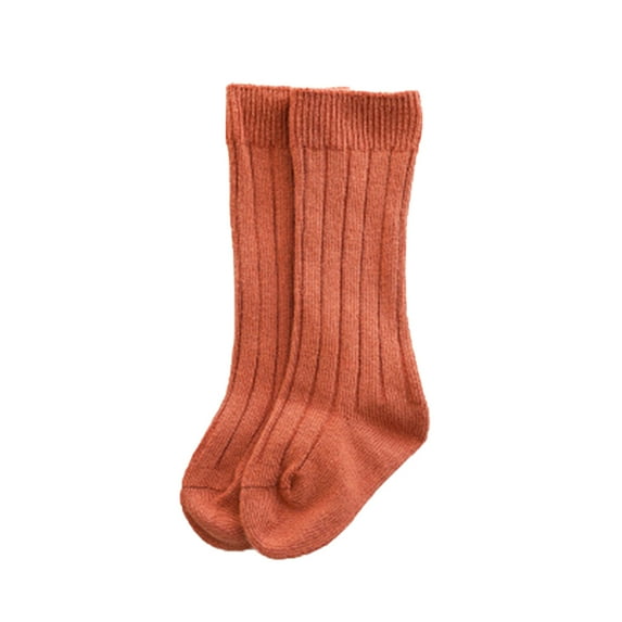 Toddler Baby Girl Boy Autumn Winter Long Tube Socks Solid Color Children 's Cotton Warm Knee High Stockings
