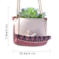 thumbnail image 2 of ¡Venta caliente! Lindo oscilación maceta de resina única sentada sonrisa maceta decoración de jardín maceta con orificio de drenaje, regalo de decoración de jardín, 2 of 3