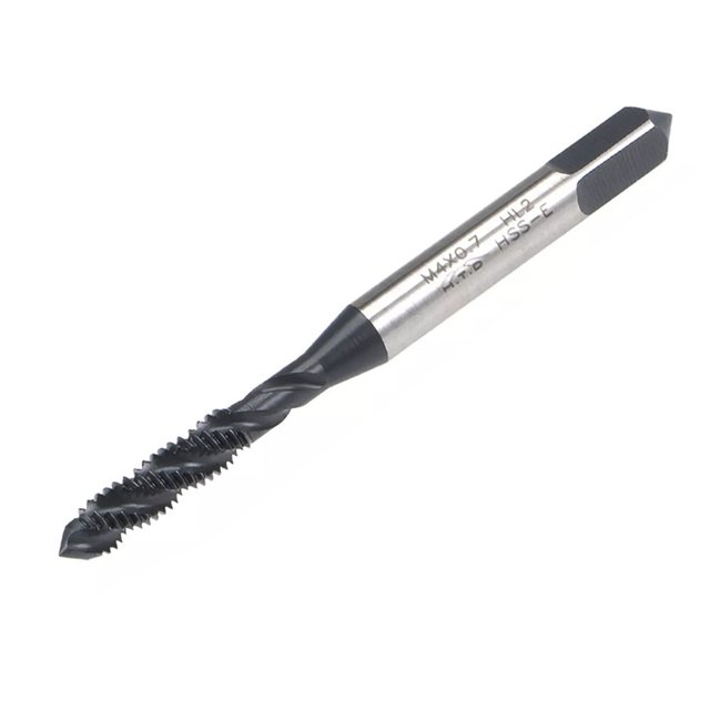 1Pcs 4mm X 0.7 Spiral Flute Tap Metric Machine Thread Tap Hss Nitriding Coated