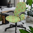 thumbnail image 2 of SCRAWLGOD Groundhog Carrot Green Computer Office Chair Cover Easy to Install Comfortable Boss Chair Slipcovers Washable Breathable Chair Covers for Office Desk Chairs, L, 2 of 7