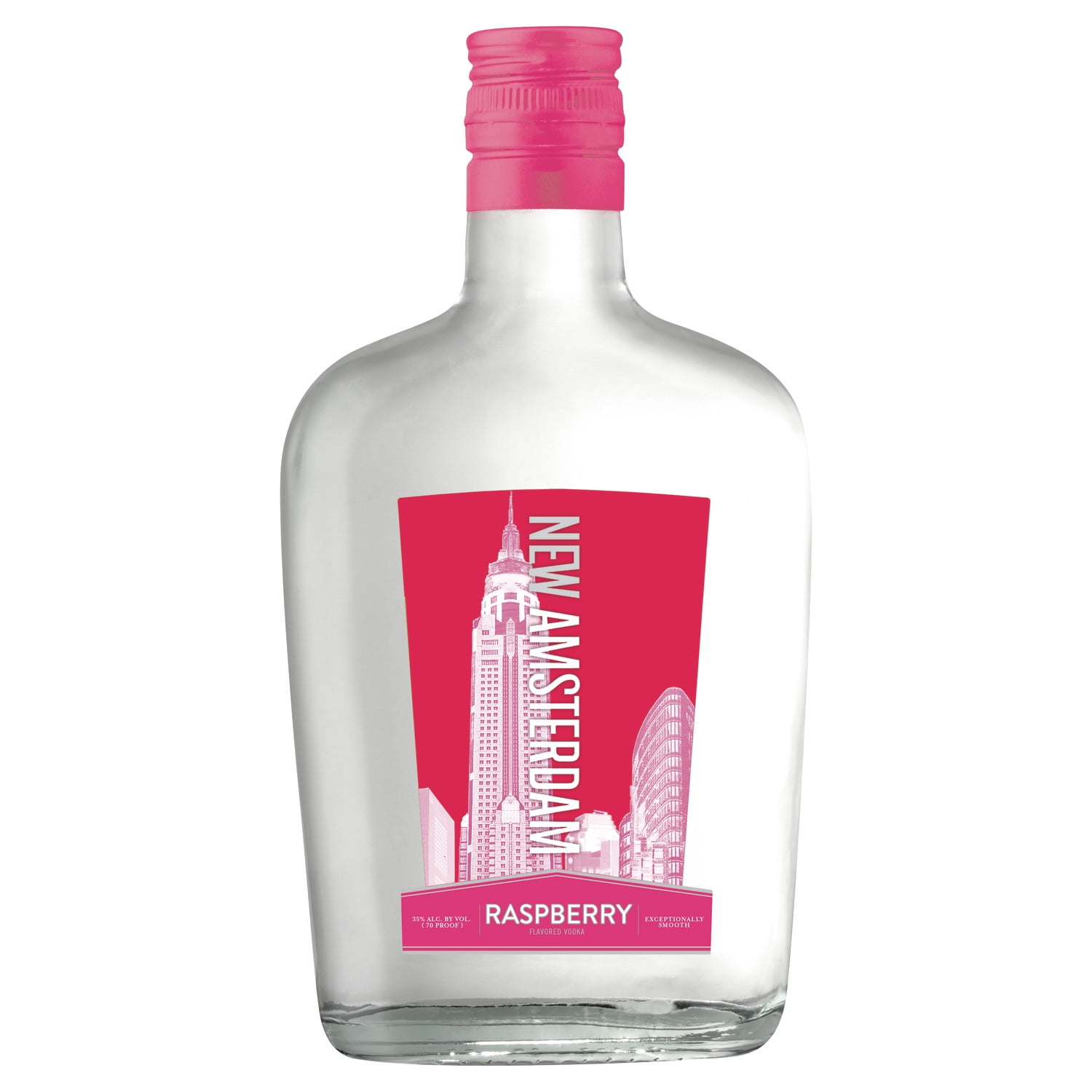 New Amsterdam Raspberry Flavored Vodka, 375 mL Bottle, 35% ABV