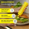 thumbnail image 2 of BRIGHTFROM Condiment Squeeze Bottles, RED/YELLOW 8 OZ Empty Squirt Bottle with Wide Neck - Great for Ketchup, Mustard, Syrup, Sauces, Dressing, Oil, BPA FREE Plastic - 2 PACK, 2 of 8