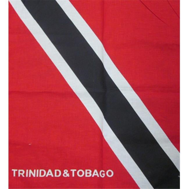 3 Bandanas Cotton Red & Black Trinidad & Tobago Head Scarf Handkerchief 