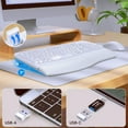 thumbnail image 4 of Ergonomic Wireless Keyboard and Mouse Combo, Leather Cushioned Palm Rest, Wave Keys, Silent Typing, 2.4G Lag-Free-Wagpak-White, 4 of 8