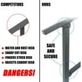 thumbnail image 3 of 2-Step Handrails for Outdoor Steps, HandRail Fit 1 or 2 Steps Outdoor Stair Railing Deck Handrail Black Wrought Iron Hand Rails Kit, 3 of 7