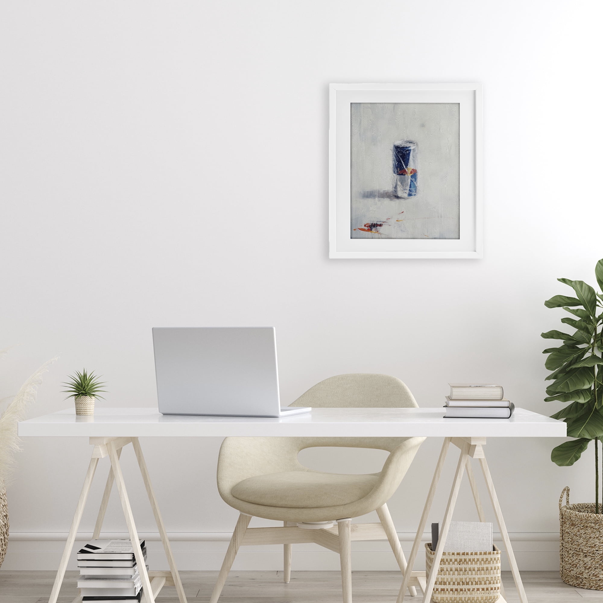 Stupell Industries Creative Energy Drink White Framed Print Under Glass, design by Svetlana Aleynikova