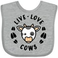 thumbnail image 3 of Inktastic Live Love Cows Boys or Girls Baby Bib, 3 of 4
